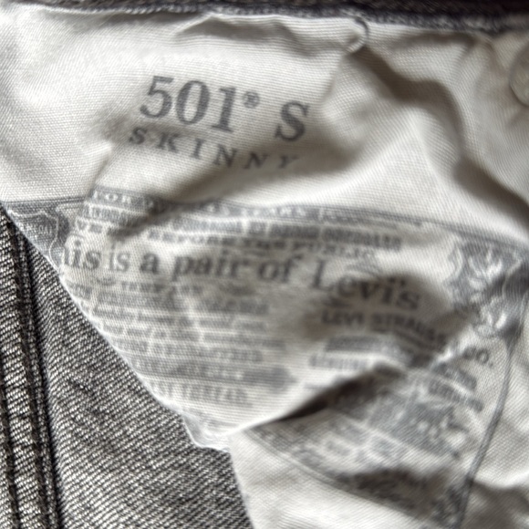 LEVIS 501 S Skinny 26W 28L - Picture 5 of 6